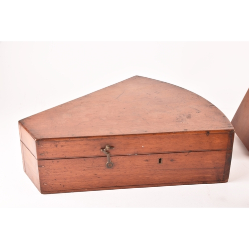 347 - An H Hughes of Fenchurch street sextant in fitted mahogany box, together with a walnut cased draftsm... 