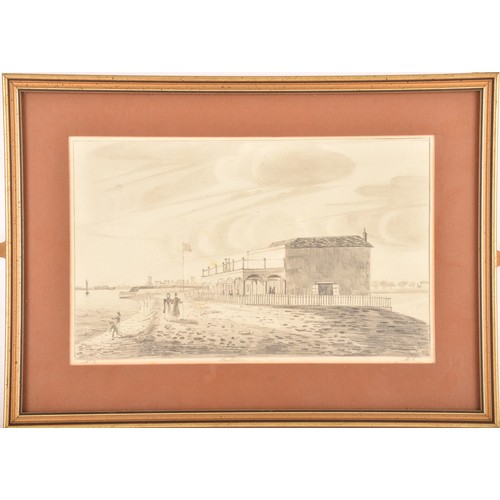 83 - Two pencil drawings, including 'Views of Southampton', 28.6 x 39.9cm, and 'Southsea', 28.6 x 39.9cm,... 