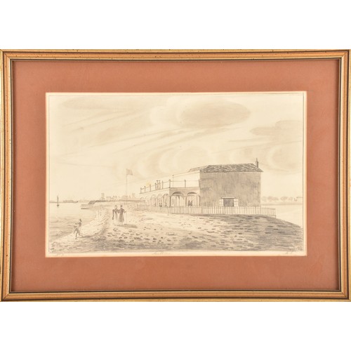 83 - Two pencil drawings, including 'Views of Southampton', 28.6 x 39.9cm, and 'Southsea', 28.6 x 39.9cm,... 