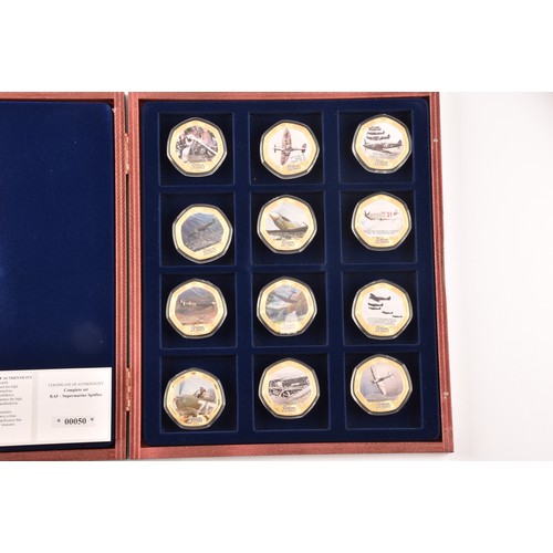 147 - A collection of silver commemorative coin sets including: 70th anniversary of the Queen's Coronation... 