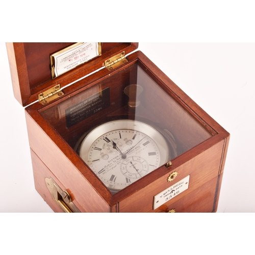 340A - A rare late Victorian two-day mahogany marine chronometer Ministry of Defence military issue, by Vic... 