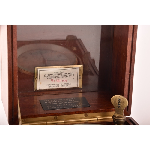 340A - A rare late Victorian two-day mahogany marine chronometer Ministry of Defence military issue, by Vic... 