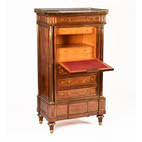 364 - Maison Lemarchand & Lemoine, Paris. A large late 19th century mahogany and ormolu secretive cabi... 