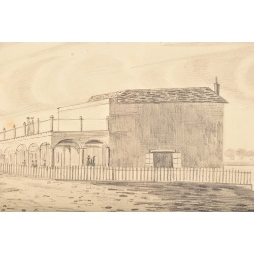 286 - Two pencil drawings, including 'Views of Southampton', 28.6 x 39.9cm, and 'Southsea', 28.6 x 39.9cm,... 