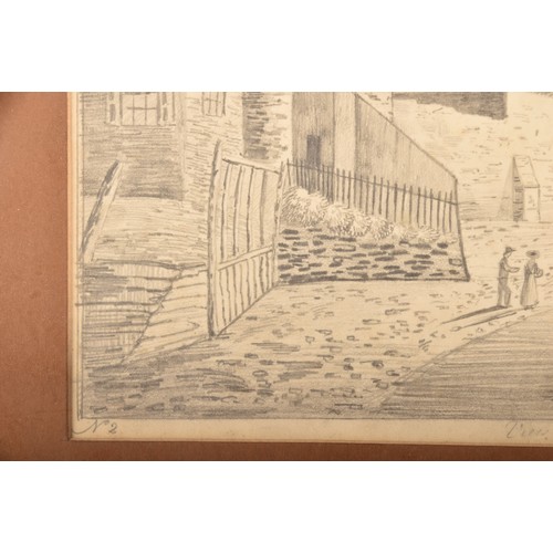 286 - Two pencil drawings, including 'Views of Southampton', 28.6 x 39.9cm, and 'Southsea', 28.6 x 39.9cm,... 