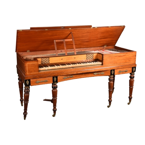 369 - A Georgian mahogany box piano by Goulding, D'Almaine, Potter & Co of Soho Square London, the bod... 