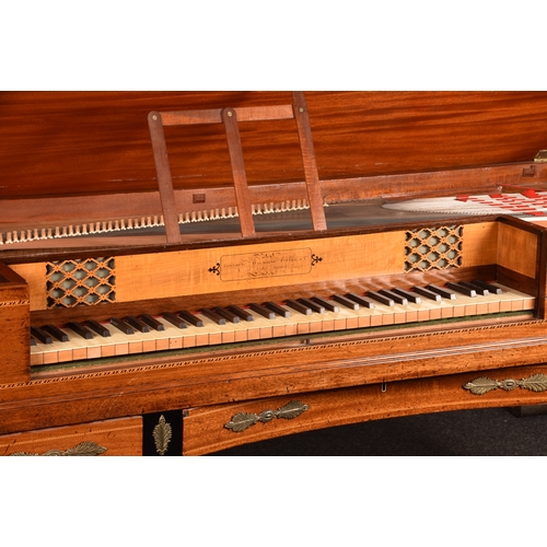 369 - A Georgian mahogany box piano by Goulding, D'Almaine, Potter & Co of Soho Square London, the bod... 