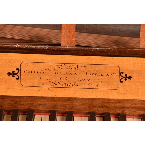 369 - A Georgian mahogany box piano by Goulding, D'Almaine, Potter & Co of Soho Square London, the bod... 