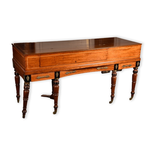 369 - A Georgian mahogany box piano by Goulding, D'Almaine, Potter & Co of Soho Square London, the bod... 