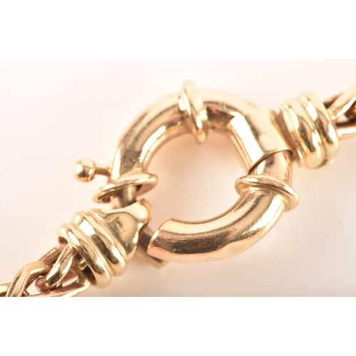 22 - A 14ct yellow gold fancy link bracelet, 20cm long.