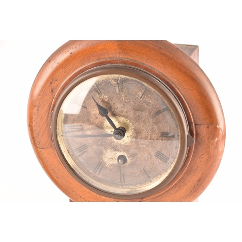 354 - An Edwardian painted satinwood balloon clock with white dial and black Roman numerals, together with... 