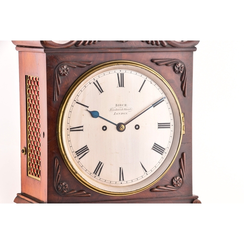 355 - A fine Regency flame mahogany twin fusee bracket clock, by W. Birch, 173 Fenchurch Street, London, t... 