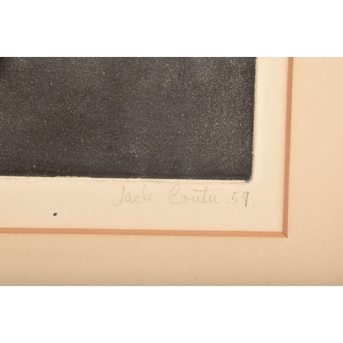 283 - Two mid 20th century signed prints, comprising:Jack Coutu (born 1924), 'Pine & Pigeon', 1959, 21... 