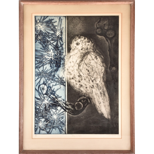 283 - Two mid 20th century signed prints, comprising:Jack Coutu (born 1924), 'Pine & Pigeon', 1959, 21... 