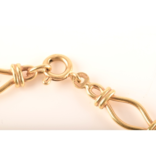 25 - An 18ct yellow gold fancy link bracelet, 19cm long.