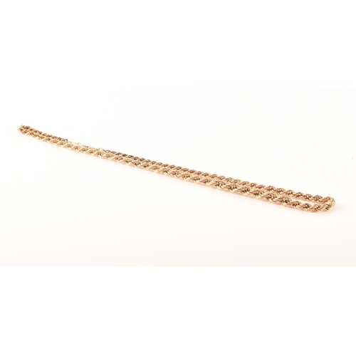 67 - A 9ct yellow gold rope chain, 47cm long.