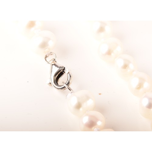 105 - A collection of cultured pearl jewellery, including two large pearl necklaces with magnetic fittings... 