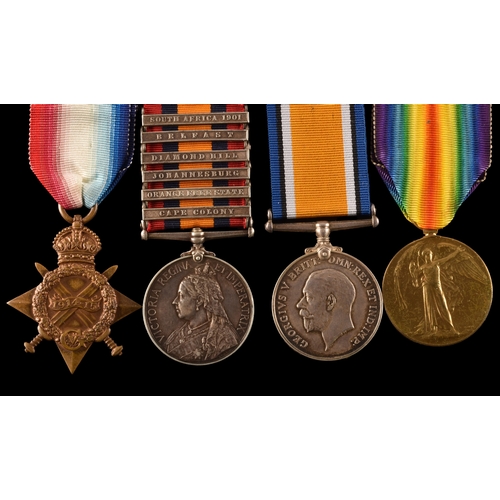 96 - A Boer War and Great War four medal group awarded to: 7275 / 3-9326 Private Joseph Peach, Yorkshire ... 