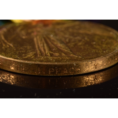 96 - A Boer War and Great War four medal group awarded to: 7275 / 3-9326 Private Joseph Peach, Yorkshire ... 