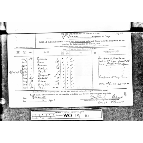 54 - A Boer War QSA Queen&rsquo;s South Africa medal with 6 clasps Belmont, Modder River, Relief of Kimbe... 