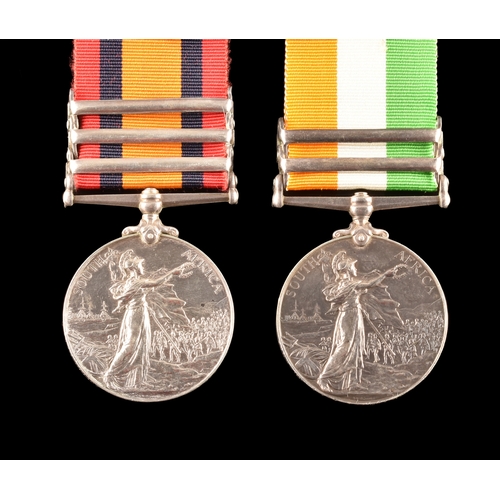 71 - A Boer War medal pair awarded to: 5562 Private. J. C. Walker, Liverpool Regiment. Comprising: a QSA ... 