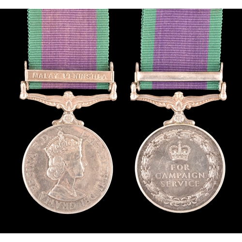 202 - A General Service Medal GSM 1918, with Malaya clasp awarded to: K.978564 B. G. L. Turner, Mechanic E... 