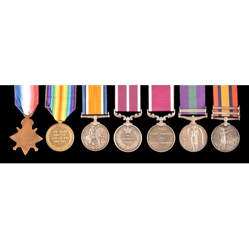 102 - A Boer War, Great War and later MID LSGC MSM six medal group awarded to: S-4747 Warrant Officer 1st ... 