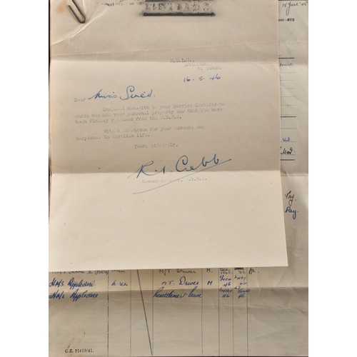 253 - Bletchley Park. An interesting collection of documents, letters and certificate of service relating ... 