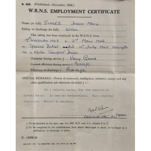 253 - Bletchley Park. An interesting collection of documents, letters and certificate of service relating ... 