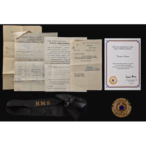 253 - Bletchley Park. An interesting collection of documents, letters and certificate of service relating ... 