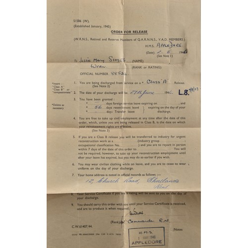 253 - Bletchley Park. An interesting collection of documents, letters and certificate of service relating ... 