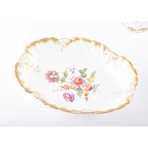 337 - A collection of ceramics including two Coalport Rococo-style vases, both of baluster form with flare... 