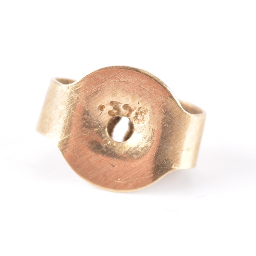 69 - A pair of 9ct yellow gold and multigem floral cluster earrings, (one lacking a stone) together with ... 