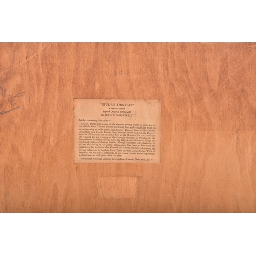 226 - John Stockton Demartelly (American, 1903-1979)'Give Us This Day'A limited edition signed lithograph ... 