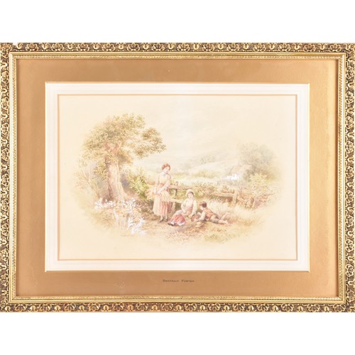 227 - A collection of four paintings, including 'House Marlborough' by W.P Cathourne(?), depicting a pasto... 