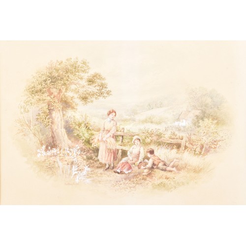 227 - A collection of four paintings, including 'House Marlborough' by W.P Cathourne(?), depicting a pasto... 