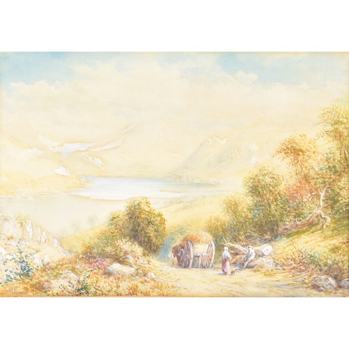 227 - A collection of four paintings, including 'House Marlborough' by W.P Cathourne(?), depicting a pasto... 