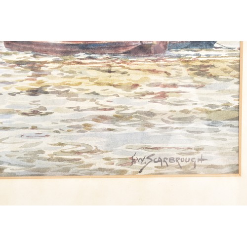 228 - Frederick William Scarborough (British, 1860-1939)'The Pool of London' A watercolour view of boats s... 