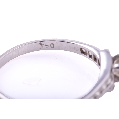 41 - An 18ct white gold and diamond ring, set with a round brilliant-cut diamond of approximately 0.25 ca... 