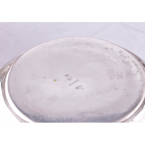 145 - A set of twelve continental 800 silver finger bowls, 12 cm diameter, twelve small plates, 16 cm diam... 