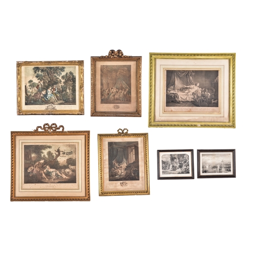 230 - A group of 18th century style engravings and later impressions, after earlier French and European or... 