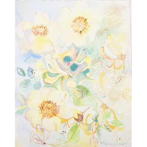 240 - Jenny Devereux (British, 1945- present)Three watercolour paintings, one titled 'Daisies 32', 59 x 57... 