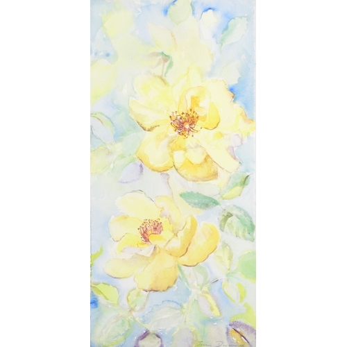 240 - Jenny Devereux (British, 1945- present)Three watercolour paintings, one titled 'Daisies 32', 59 x 57... 