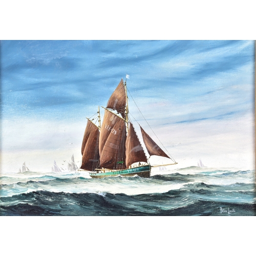 232 - Two seascapes, including 'Heading for the Grounds' by Peter Leath (British, 1935-), depicting the Ya... 