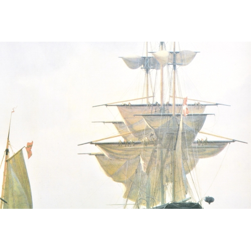 232 - Two seascapes, including 'Heading for the Grounds' by Peter Leath (British, 1935-), depicting the Ya... 