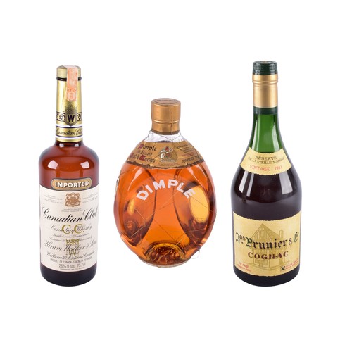 402 - Jas. Prunier & Cie. Cognac 1931 Vintage, a vintage bottle of Canadian Club Canadian whisky produ... 