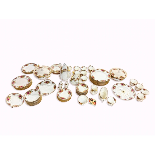 334 - An extensive partial tea service of Royal Albert 'Old Country Roses' pattern, comprising of 13 side ... 