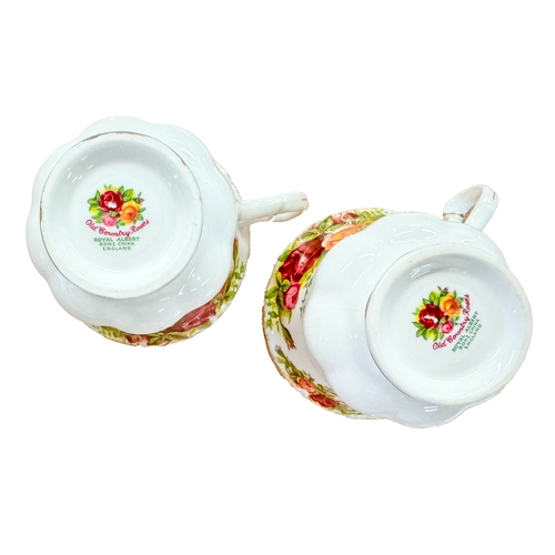 334 - An extensive partial tea service of Royal Albert 'Old Country Roses' pattern, comprising of 13 side ... 