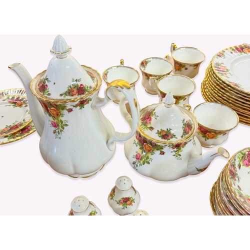 334 - An extensive partial tea service of Royal Albert 'Old Country Roses' pattern, comprising of 13 side ... 