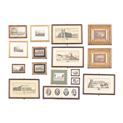 238 - A quantity of vaious framed prints to include scenes of Richmond Surrey, the French Revolution, pros... 